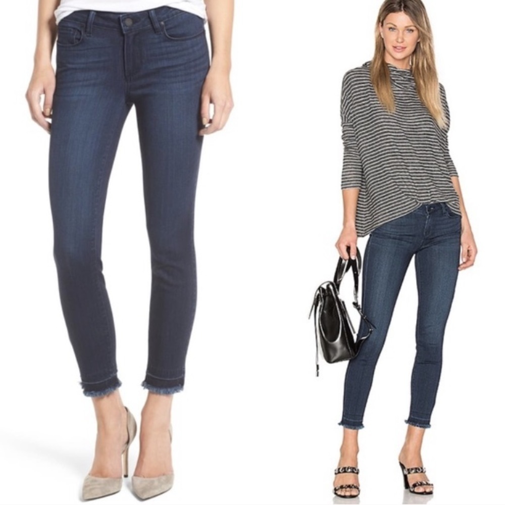 Paige Verdugo Crop Henrietta Frayed denim Jeans 27